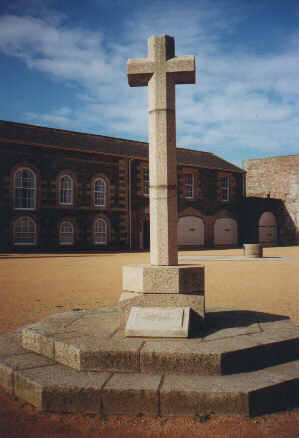 Cross on the site of the Abbey of St. Helier 1959-1999