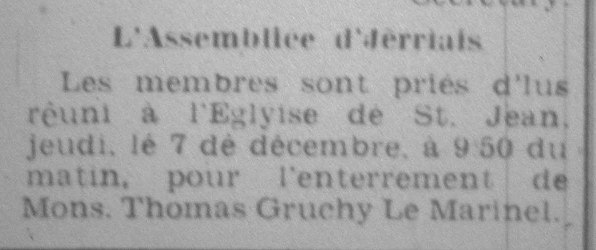 L'Assembliée d'Jèrriais Dézembre 1967