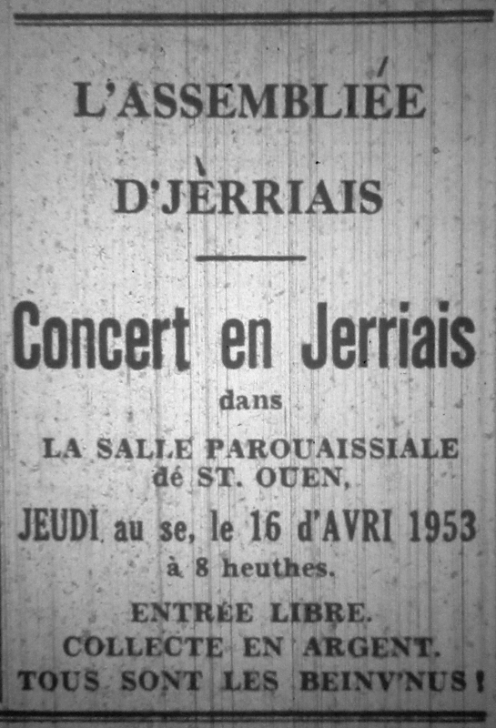 L'Assembliée d'Jèrriais 1953