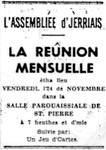 L'Assembliée d'Jèrriais Novembre 1961
