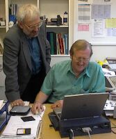 Phil Kelly, Manx Language Officer, and Tony Scott Warren, Jèrriais Language Teaching Co-ordinator