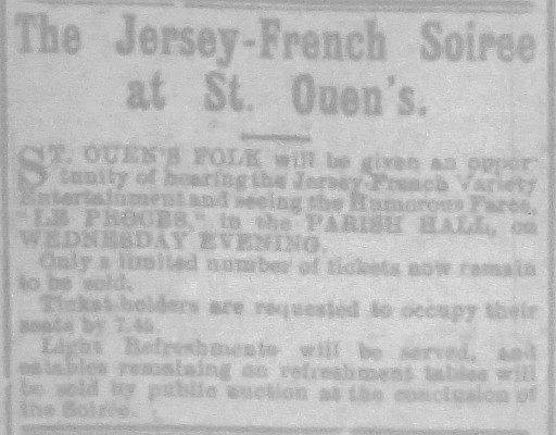 Jersey-French Soirée 1916